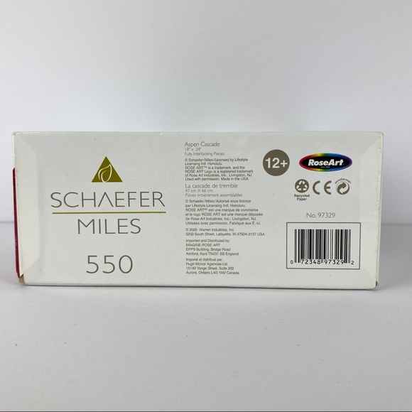 Jigsaw Puzzle 550 Pieces Aspen Cascade 24X18" Roseart by Schaefer Miles NEW - Picture 7 of 9